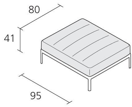 Alias Низкий табурет с тканевой обивкой Aluzen sun-id-1437441 - Вид №1