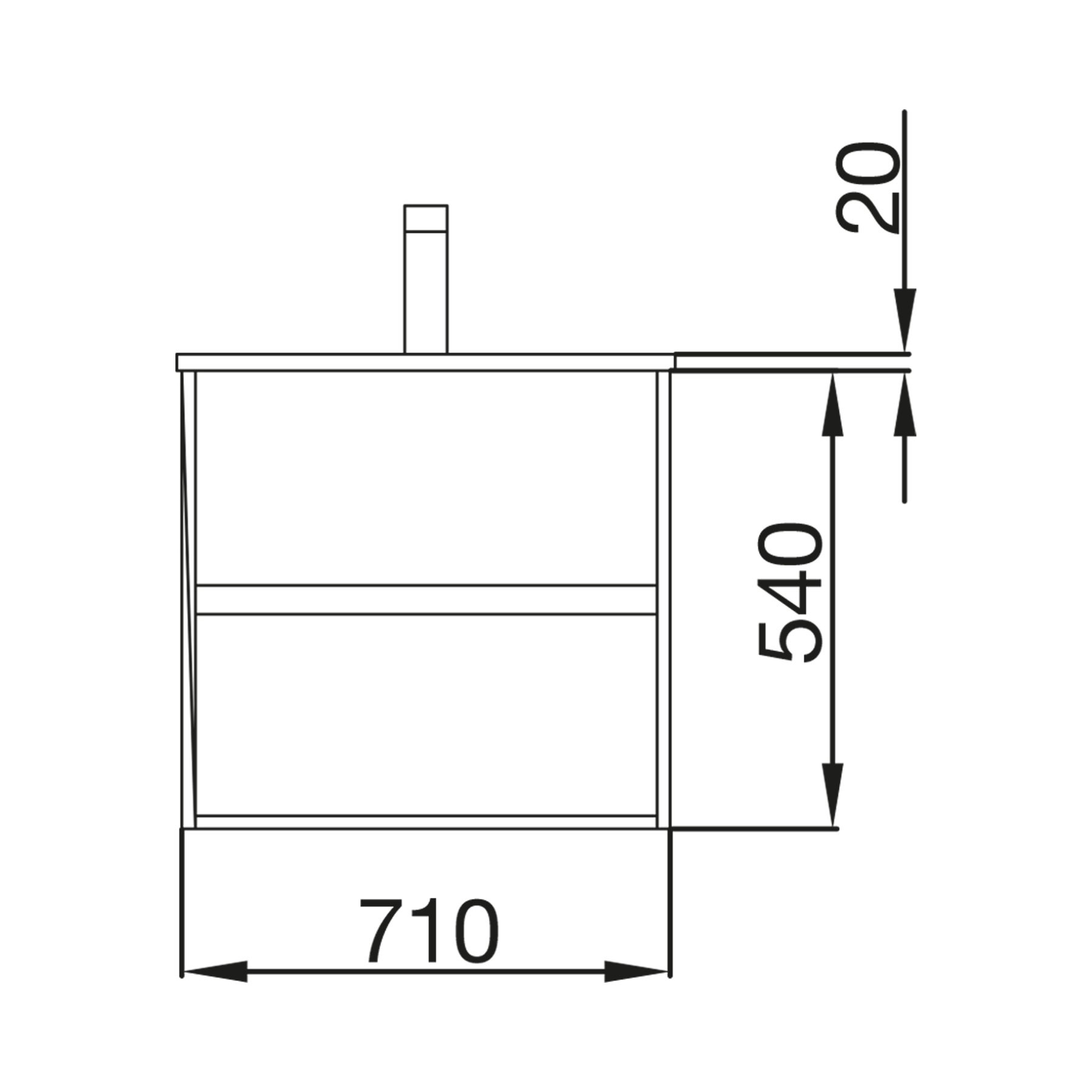 85037 SALGAR Мебель для умывальника NOJA 700 ETERNITY OAK + Раковина Робл Вечность - Вид №2