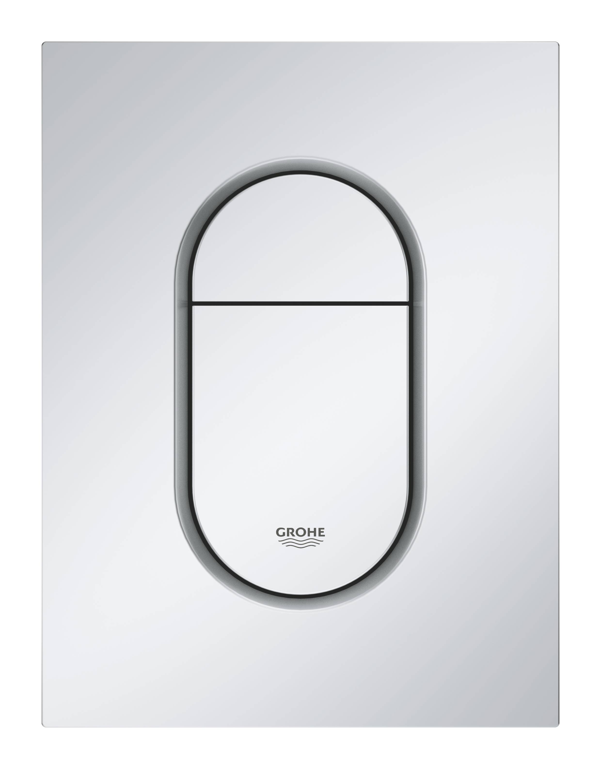 Панель смыва для унитаза GROHE Arena Cosmopolitan, размер S, матовый хром (37624P00) - Вид №1