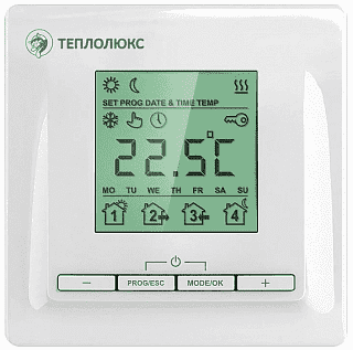Хронотермостат TP 520 ТЕПЛОЛЮКС цифровой термостат (программируемый) с дисплеем белый