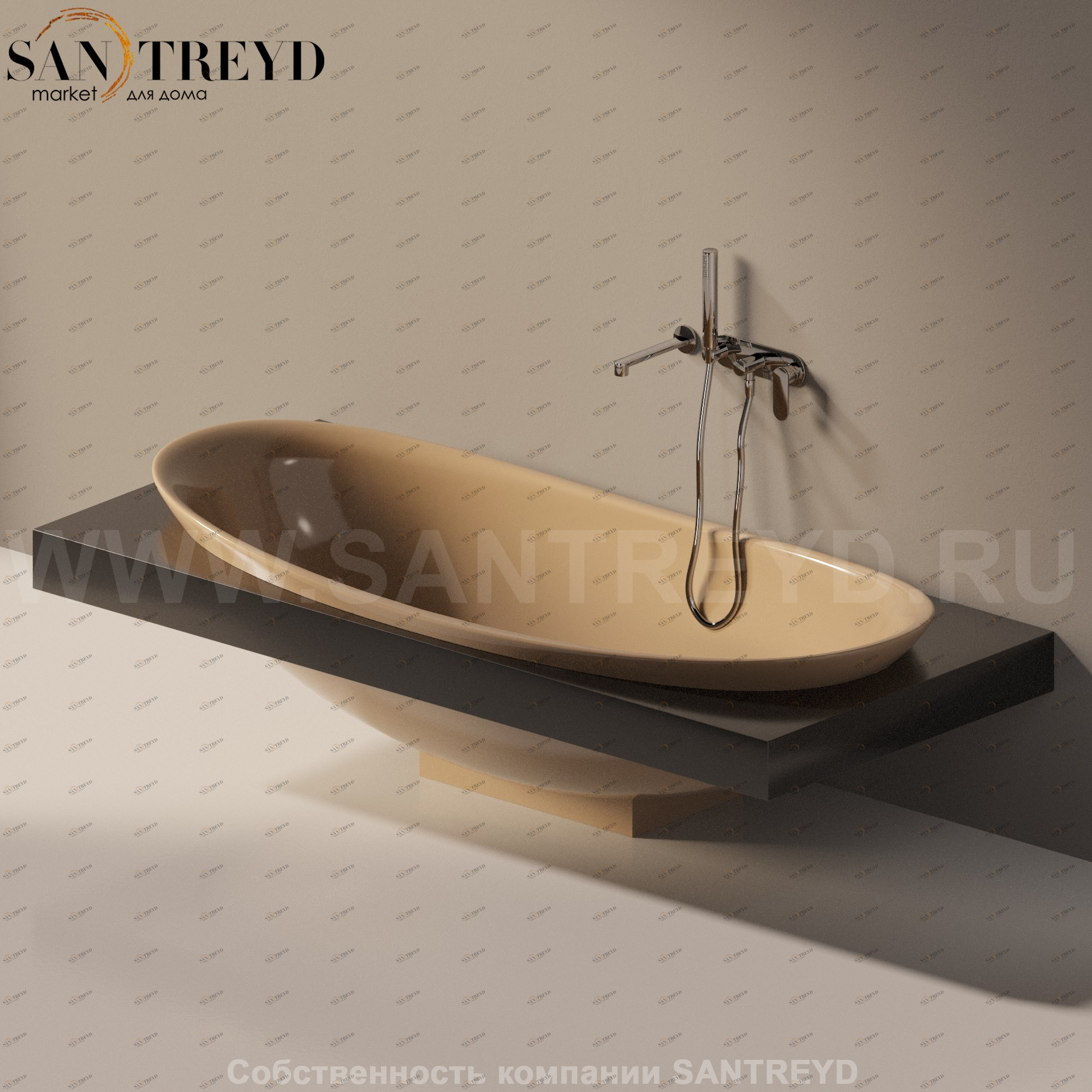 Flaminia IO e SI Ванна встроенная 193 см коричневая IOeSI84.7503 Ceramica Flaminia