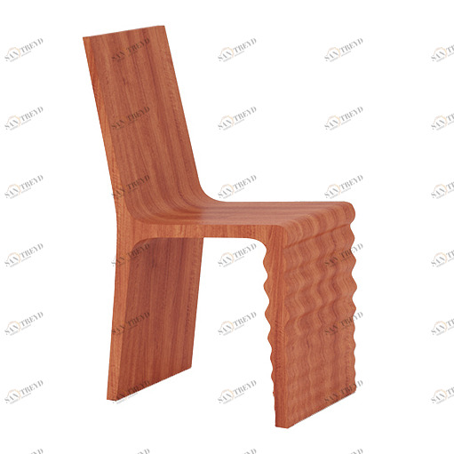 Стул деревянный 85х57 см сапеле Wave 2 ODINGENIY ДИЗАЙНЕРСКИЕ 178401 Оранжевый 