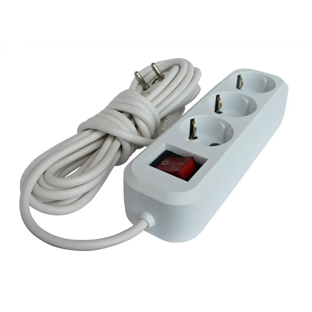 Удлинитель с заземлением Duwi 32045 3 розетки, 3 м, выключатель STLM-2194629 - Вид №1
