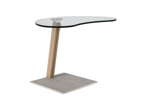 Журнальный столик из нержавеющей стали и хрусталя