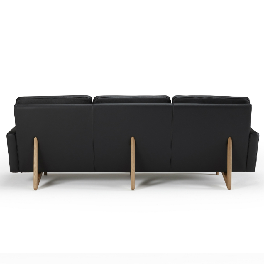 Диван трехместный Egsmark с мягкими подлокотниками, лакированный дуб, черный Kragelund 20003202800 - Вид №6