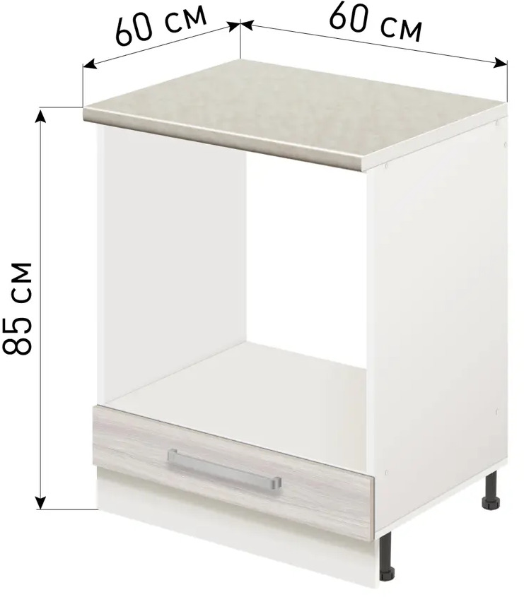90281665 Кухонный шкаф для духовки Лидер Стиль TDB6060_YHS 60x85x60 см ЛДСП цвет STLM-0873481