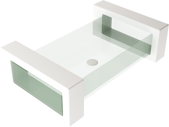 GLLAME801 Подвесная раковина настенная GSG CERAMIC GLASS