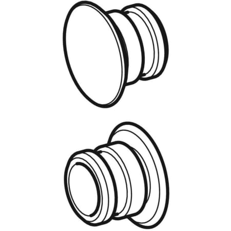 244.939.00.1 Комплект фиксирующих болтов из алюминия, для боковой обшивки Geberit Monolith Geberit  - Вид №1