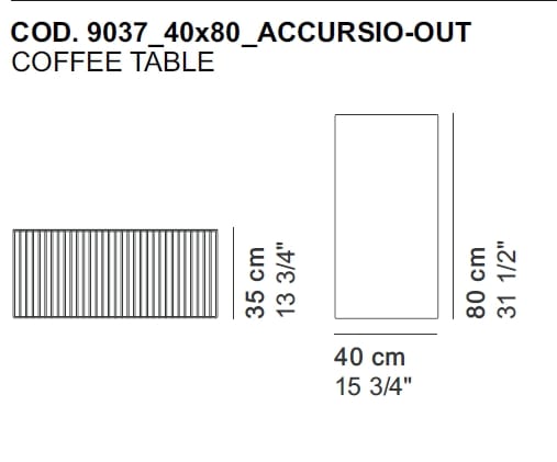 Стальной прямоугольный садовый стол La Cividina Accursio Outdoor ARCH-00031852 - Вид №6