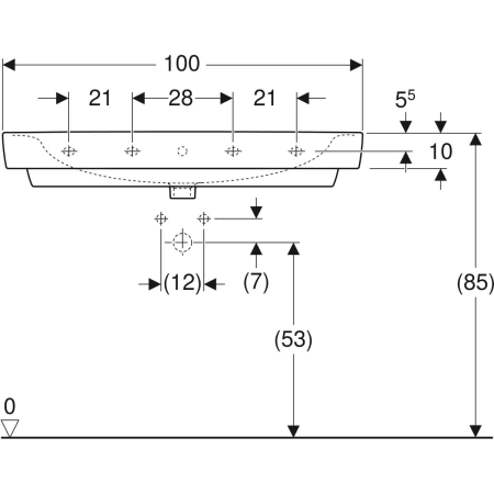 501.724.00.1 Накладная раковина Geberit Renova Plan Geberit  - Вид №38