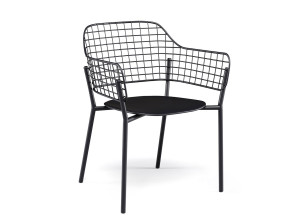 Садовый стул из нержавеющей стали с подлокотниками
