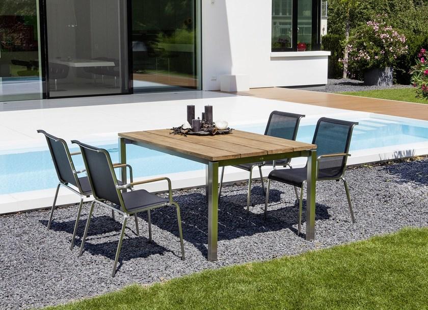 FISCHER MÖBEL Прямоугольный садовый стол из тикового дерева раздвижной Modena sun-id-1354174 - Вид №3