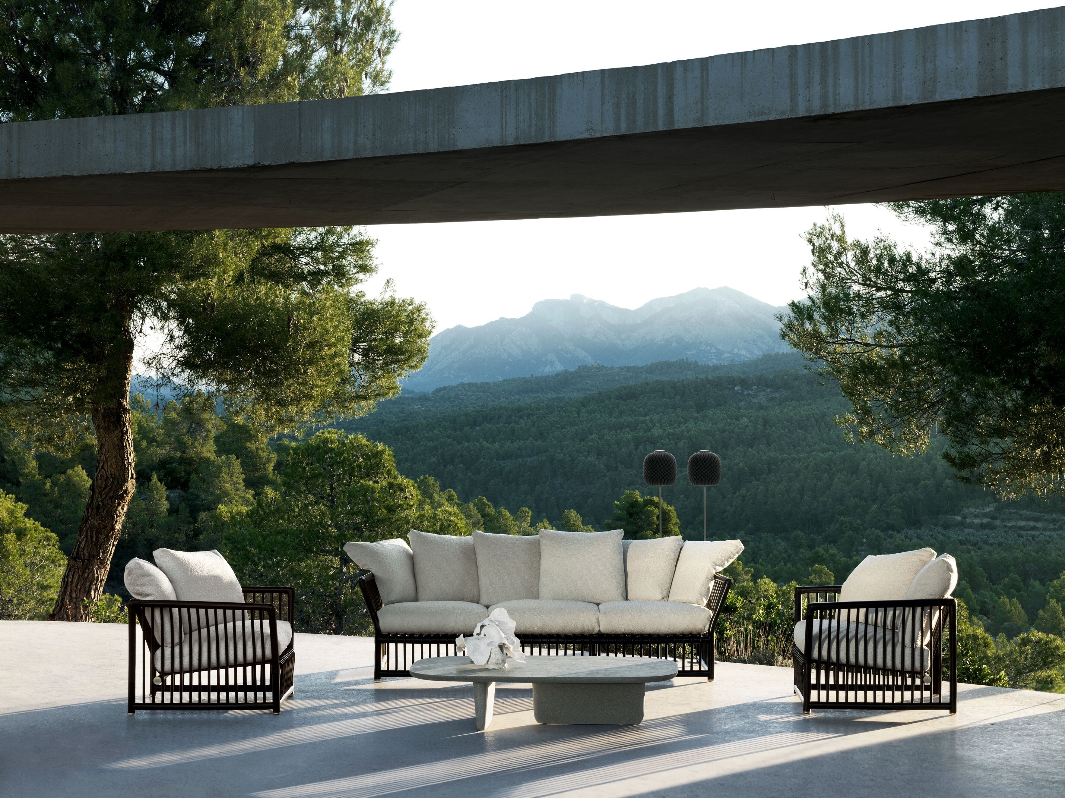 Садовый диван из ротанга и ткани B&B Italia Outdoor Softcage ARCH-00109221 - Вид №6