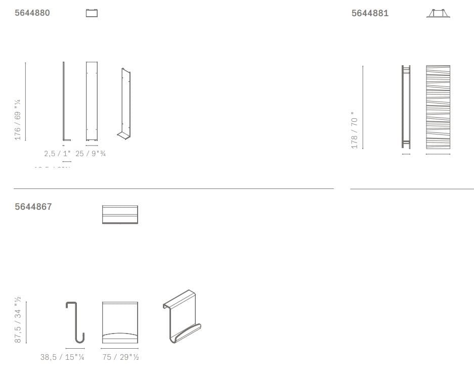 Кожаная отдельно стоящая офисная перегородка Poltrona Frau офис-системы управления ARCH-00044337 - Вид №5