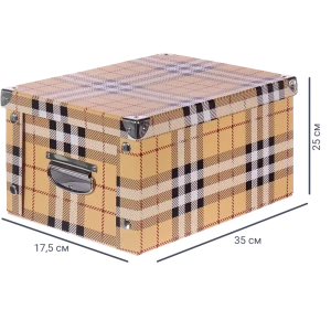 Коробка картонная 35x25x17.5 см клетка