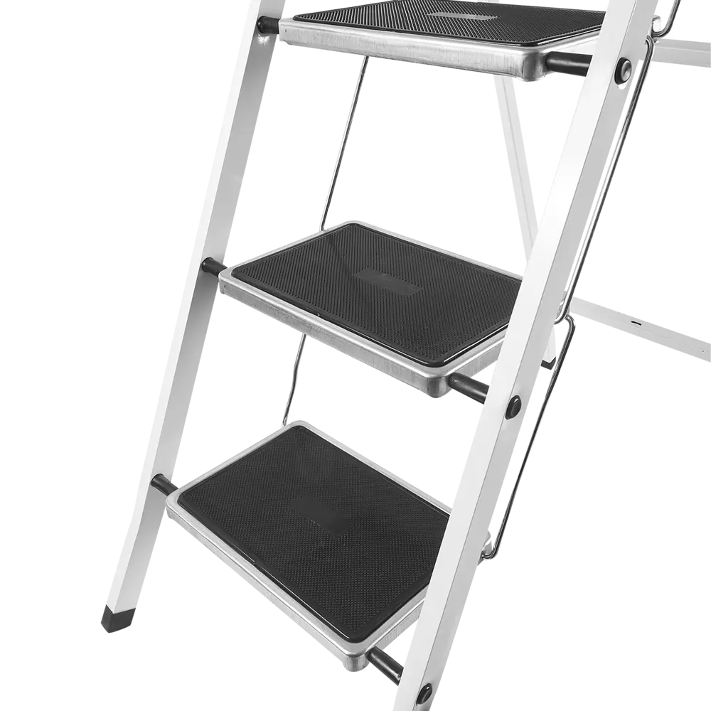 Стремянка стальная Zalger 4 ступени с резиновым ковриком, максимальная нагрузка 120 кг 85342267 STLM-2022581  - Вид №4