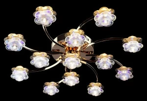 Потолочная люстра Eurosvet 4853/13 золото/синий+красный+фиолетовый EUROSVET ДИЗАЙНЕРСКИЕ 182498 Белый