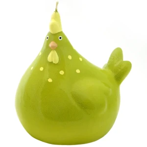 Свеча Курица с росписью салатовая 45060 см