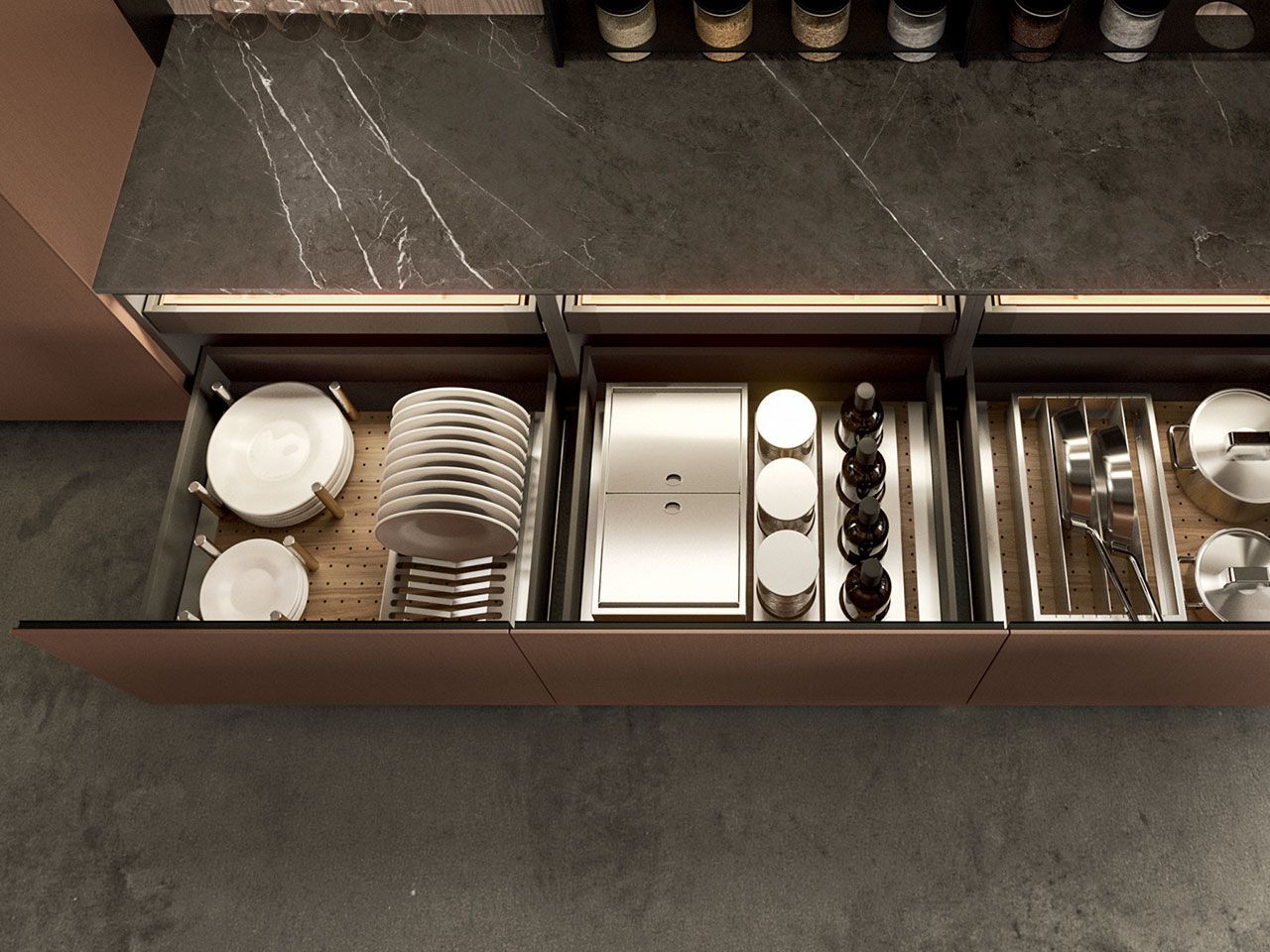 Встроенная кухня с островом Arrital Ak_04 ARCH-00113099 - Вид №7