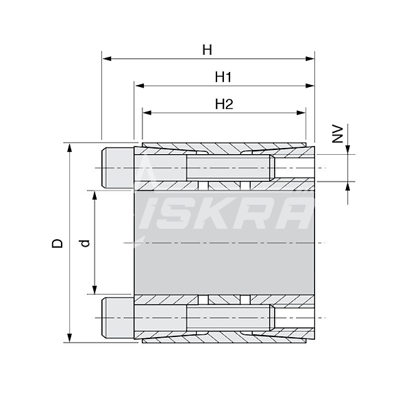 IS3501 Зажимная втулка KLEE080 (PHF FX400-80x120) ISKRA  - Вид №1