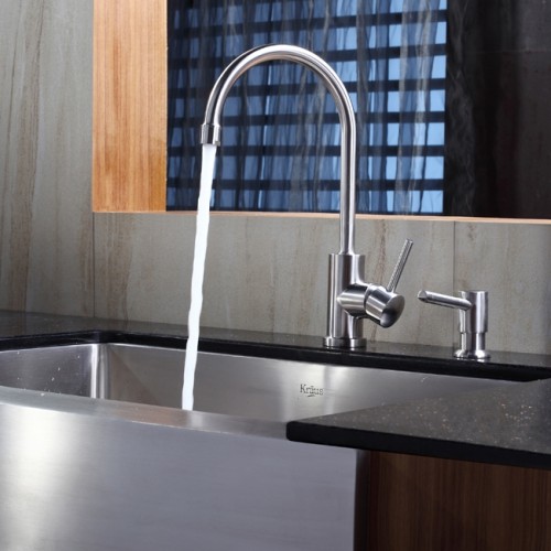 KHF200-30-KPF2160-SD20 Накладная раковина на столешницу  прямоугольная Krausru  - Вид №3