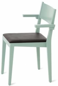 Nola Industrier Стул из лакированного дерева штабелируемый с подлокотниками Axel