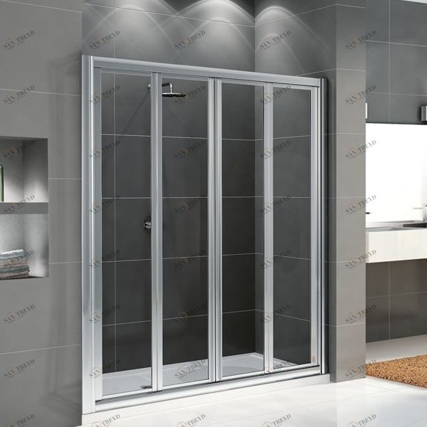 Novellini. Двери в нишу 120 см 2S с серебристым профилем STAR NSTAR2S1141B