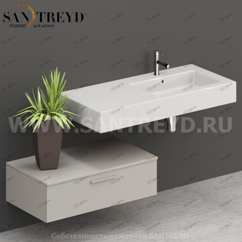 T09052NO2 Столешницы для использования в сочетании с тумбами и открытыми тумбами 90 см серая Globo ARREDO WOOD Италия Ceramica Globo