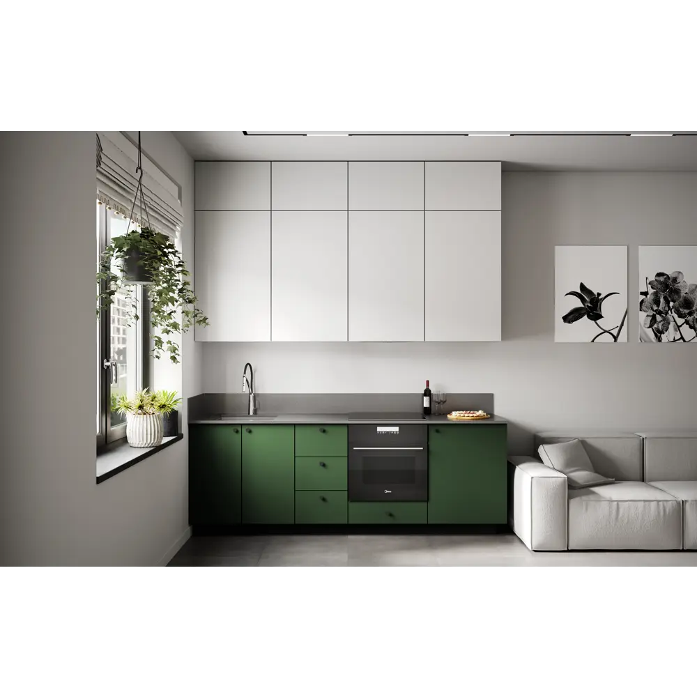 Фасад кухонного шкафа София Тайга 59.7x102.1 см KONSENSA ЛДСП цвет зеленый STLM-2081700 - Вид №3
