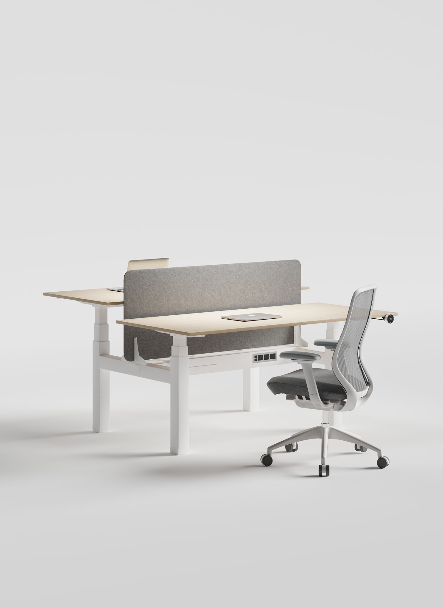 Деревянный стол с регулируемой высотой и звукопоглощающими перегородками WORKSPACE MAX CLUSTER OF 2 ARCH-00047187 - Вид №6