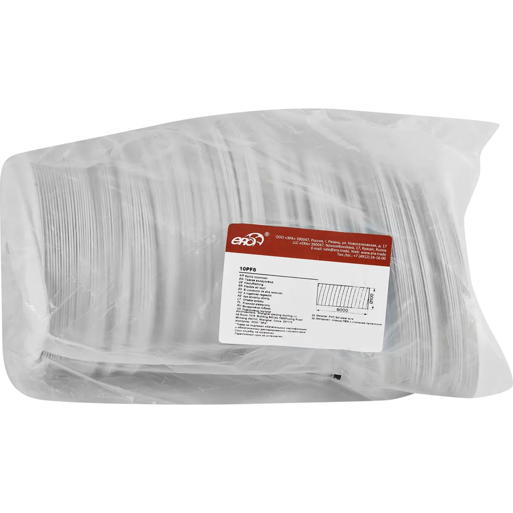 Воздухоотвод гибкий армированный Era D100 мм ПВХ цвет серый STLM-2135923 - Вид №3