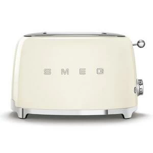 Тостер Smeg на 2 ломтика, кремовый