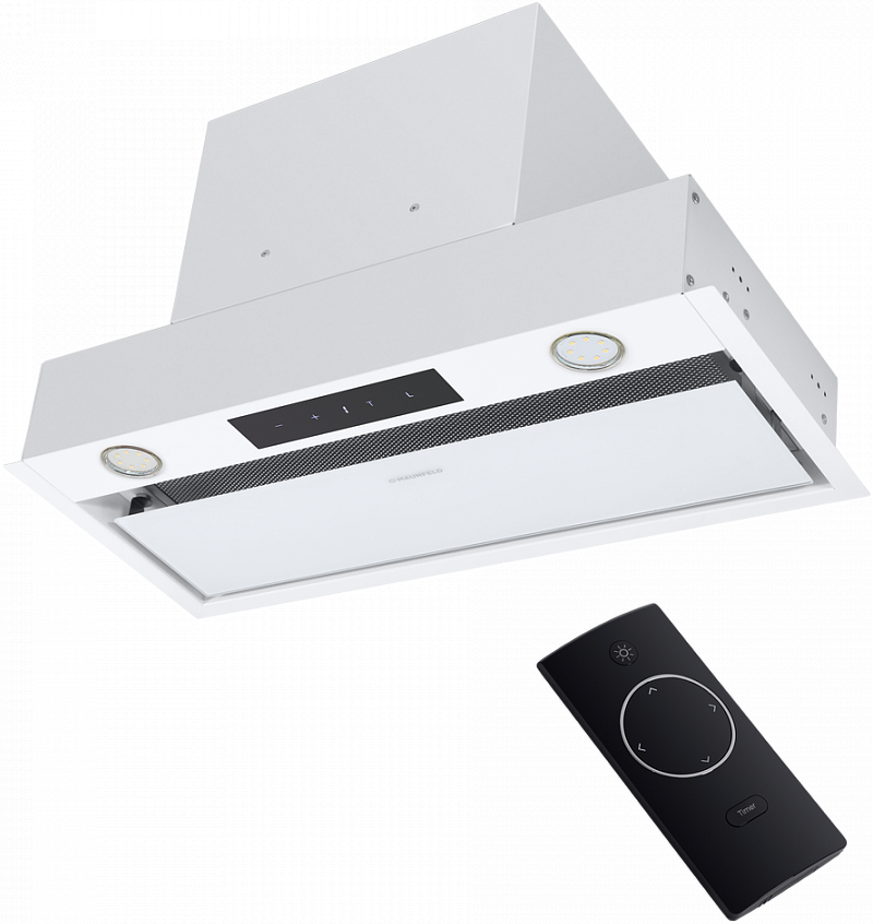 FANTASY LIGHT 60 White Вытяжка / ширина 600 мм, полновстраиваемая, сенсорное управление, 3 скорости, 800 м3/ч, 40 дб, светодиодное led освещение, опция: угольный фильтр cf190c, белый цвет Maunfeld Santreyd  - Вид №14