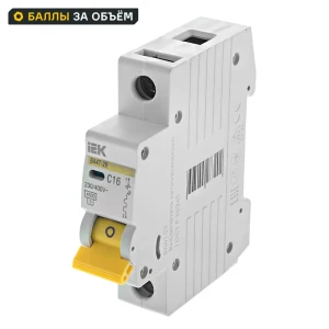 Выключатель автоматический IEK 1 полюс 16 A