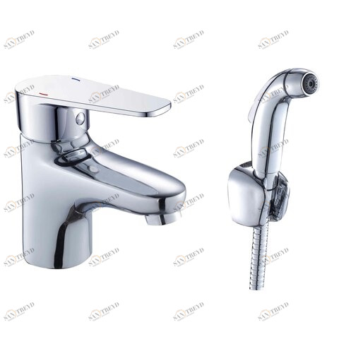 Orange Flipo M23-022cr однорычажный смеситель для раковины с гигиеническим душем Белый sun-id-1516859