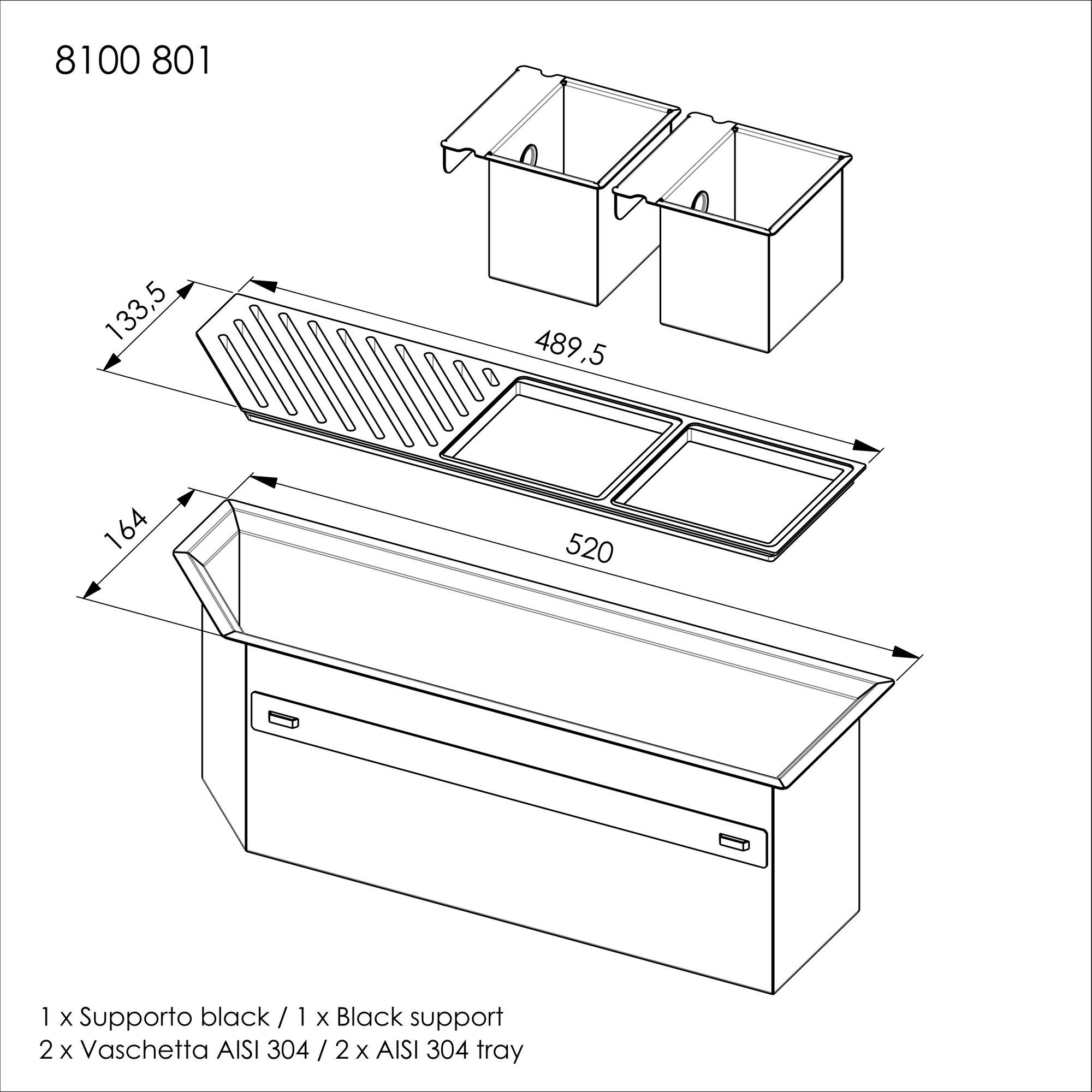 Раковина из нержавеющей стали с подходящим каналом Foster DIADE ARCH-00115732 - Вид №26