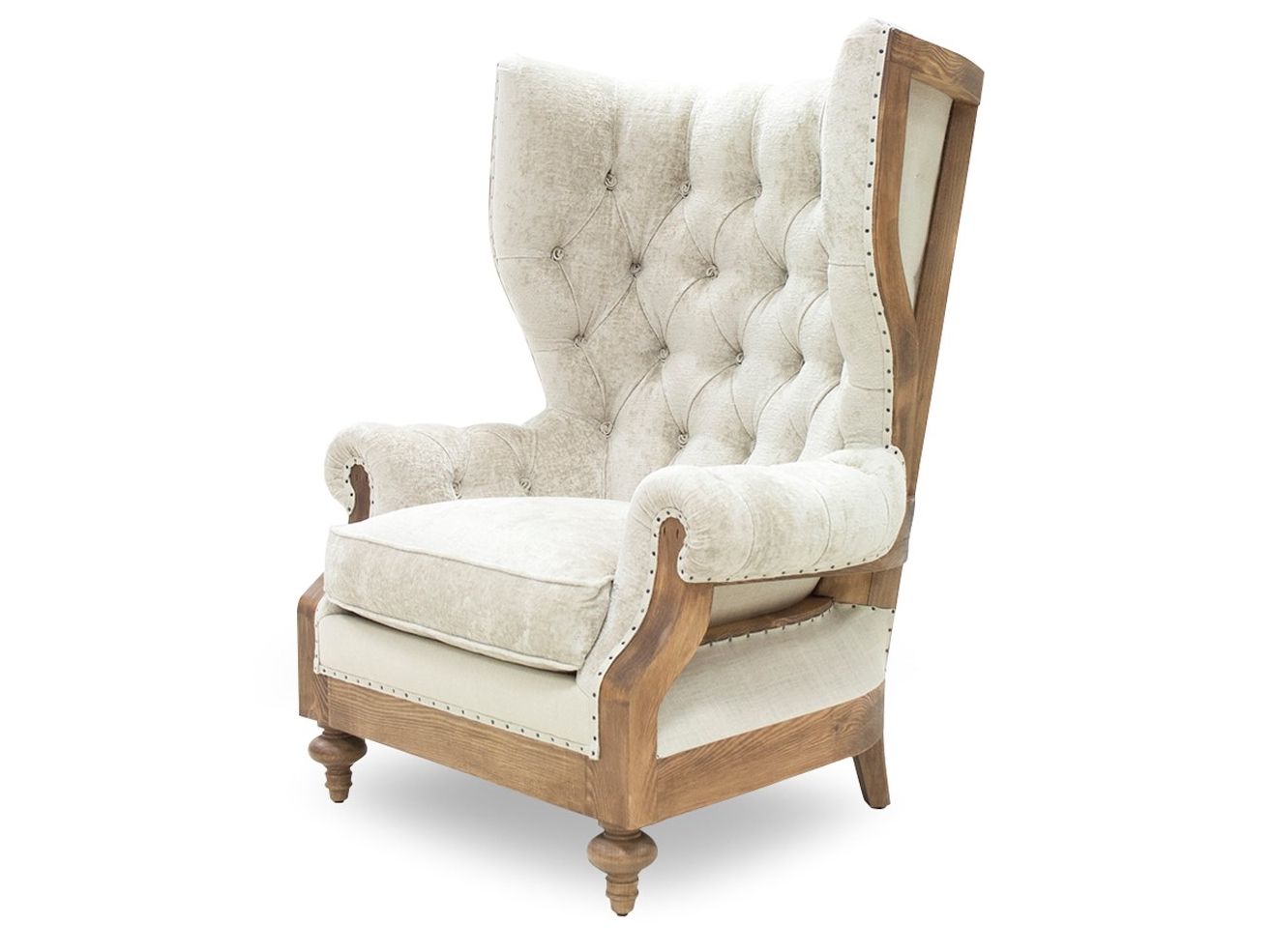 Бархатное кресло Bergère capitonné с подлокотниками CREARTE COLLECTIONS Sir Arthur Essence ARCH-00116645