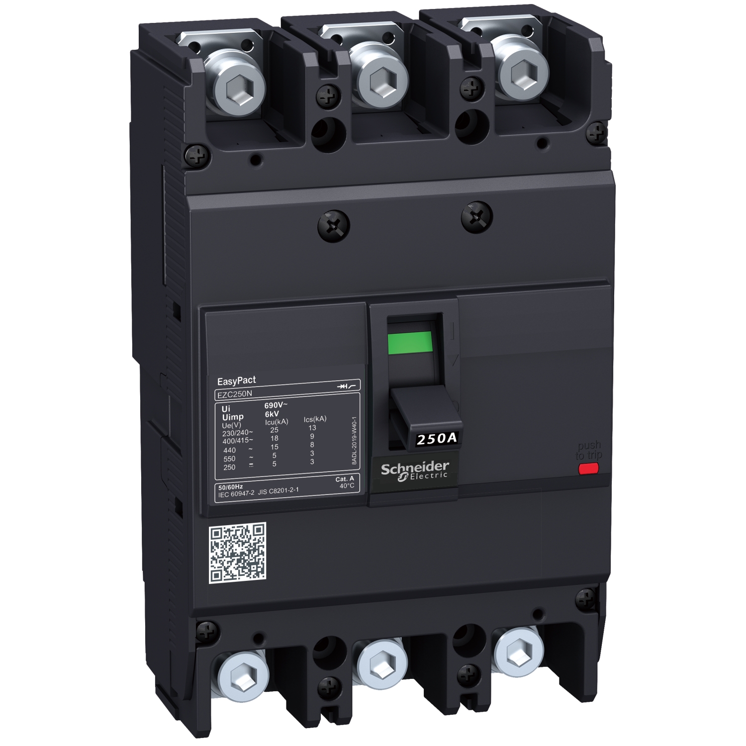 EZC250H3100 Силовой автомат EZC 250, TM-D, 36кА, 3P, 100А Schneider Electric EasyPact 