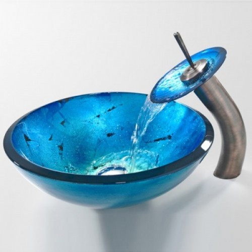 C-GV204-19mm-KGW1700 Накладная раковина на столешницу  прямоугольная Krausru  - Вид №9