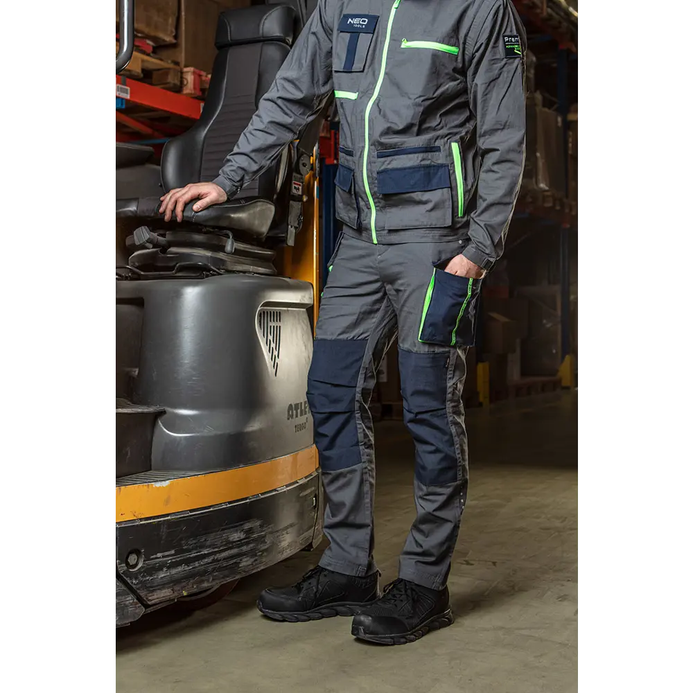 Брюки рабочие Neo Tools Premium серые/темно-синие/зеленые хлопок размер XL рост 184-187 STLM-2197507 - Вид №11