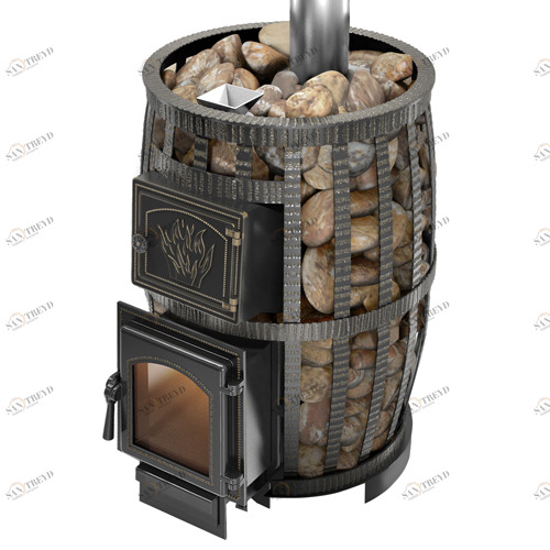 Банная печь Везувий Легенда Русский пар Ковка 24 (270) с закрытой каменкой б/в 6449