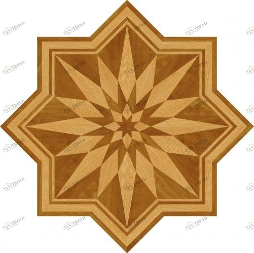 Художественный паркет Da Vinci Розетка 26-187 Дуб Селект (Гладкая) 1000х1000 мм 260090187