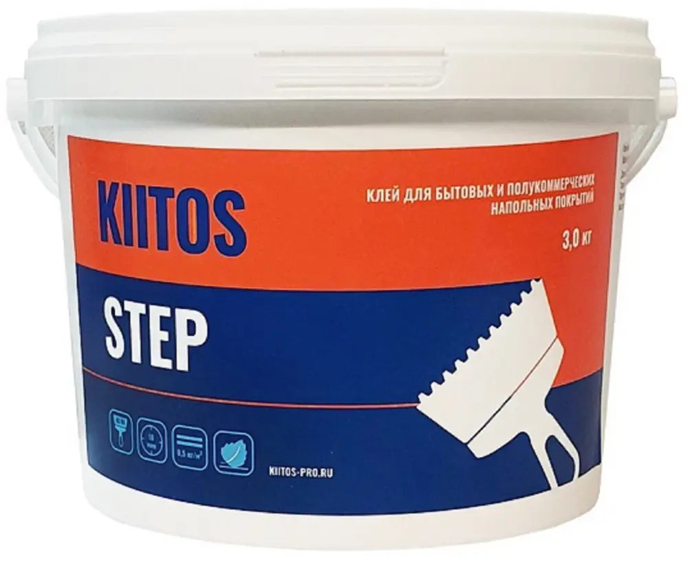 91416574 Клей для линолеума и ковролина Kiitos Step 3кг STLM-0889420
