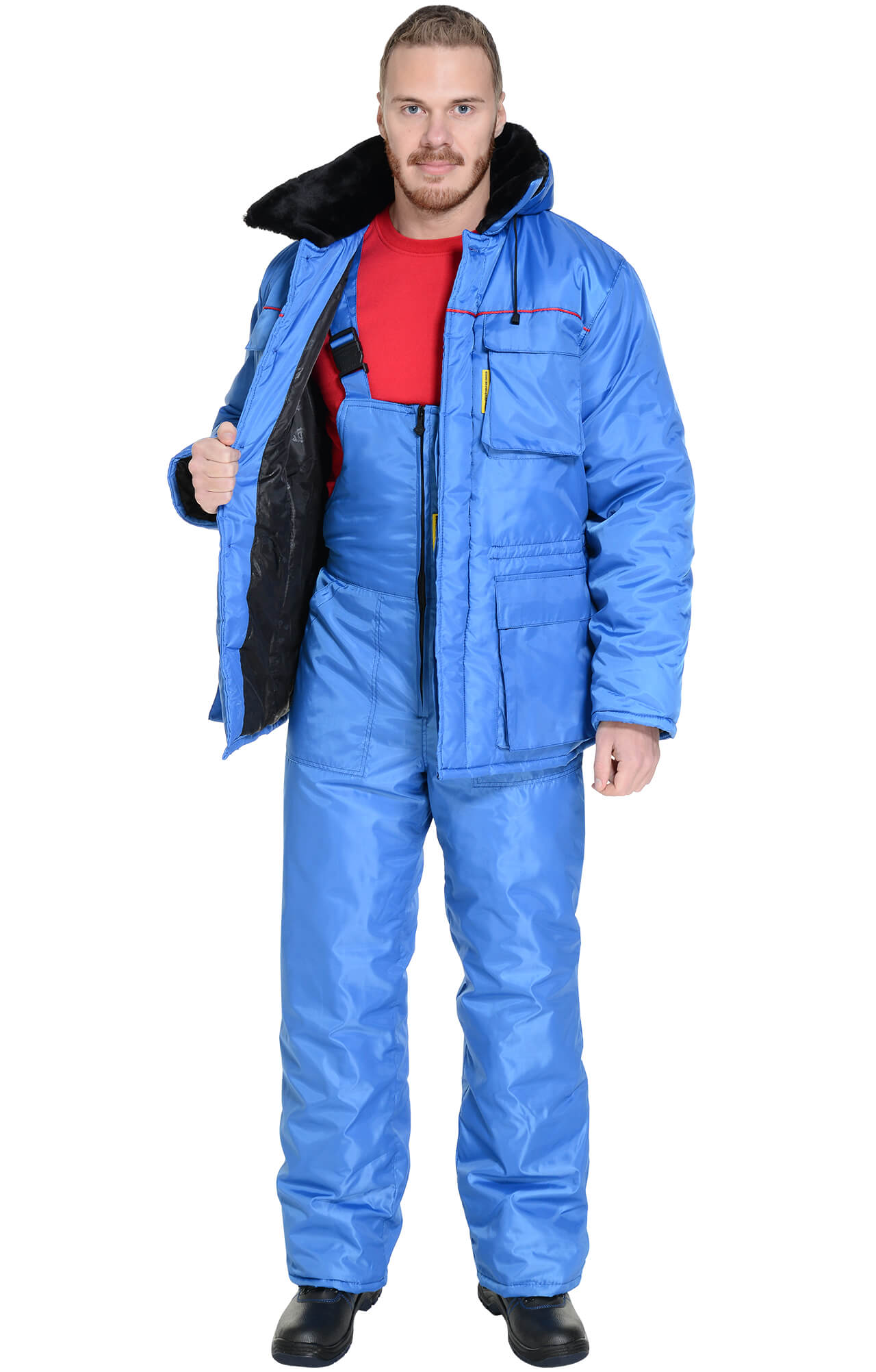 63742 Костюм "Эксперт-К" зимний ткань "Оксфорд" василек  Зимняя спецодежда  размер 48-50/170-176  - Вид №12