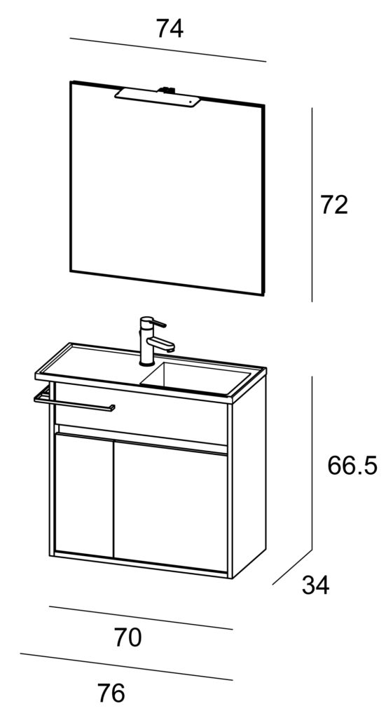 Duetto – 18 Mastella  Duetto  Комплект мебели для ванной - Вид №4