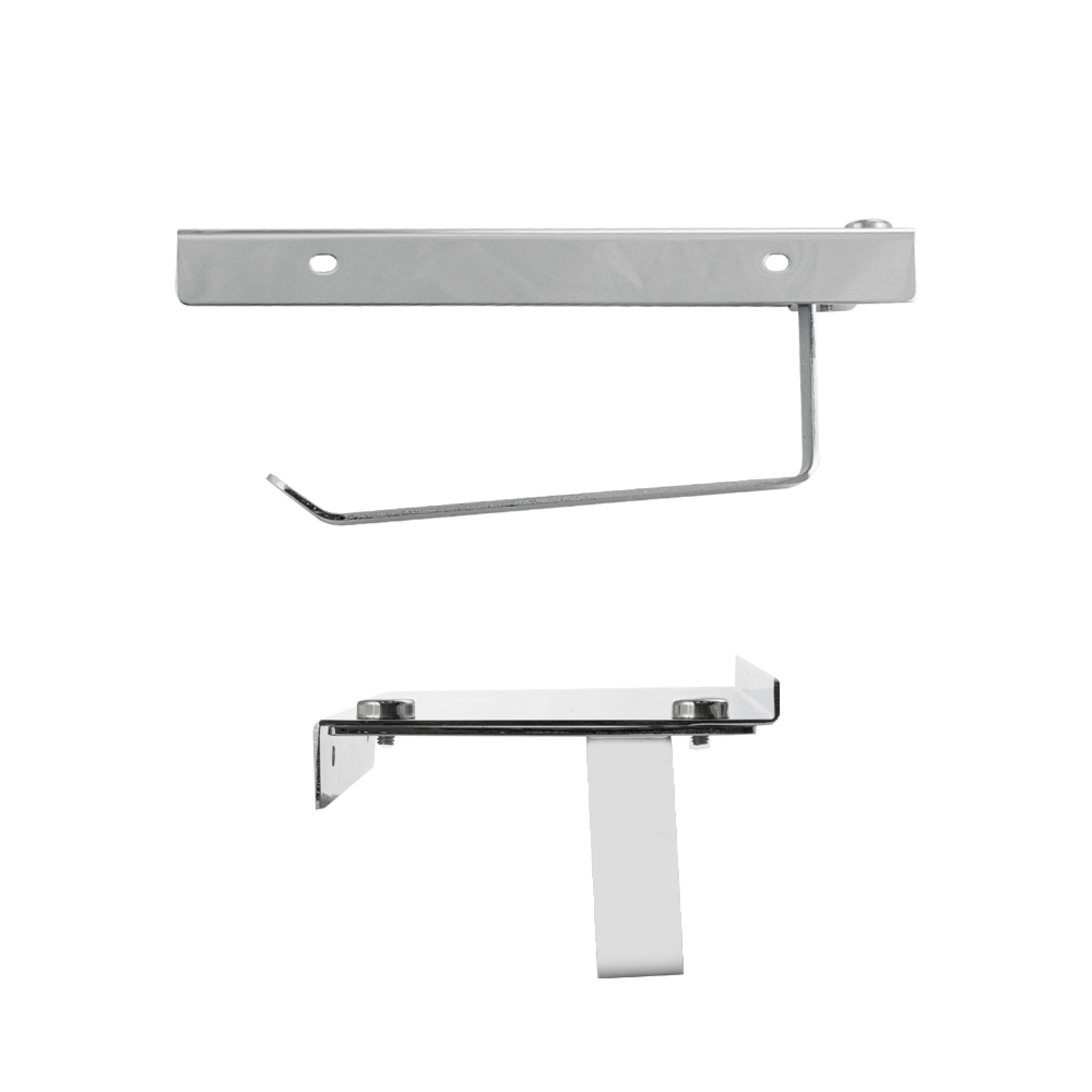 GFmark - Держатель туалетной бумаги из нержавеющей стали, антивандальный, с полочкой, код: 79905  - Вид №5