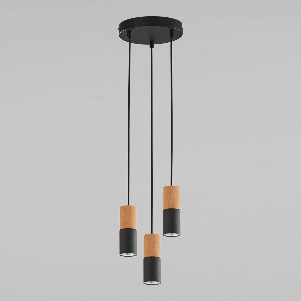 6310 Elit Black Wood Подвесная люстра TK Lighting Elit