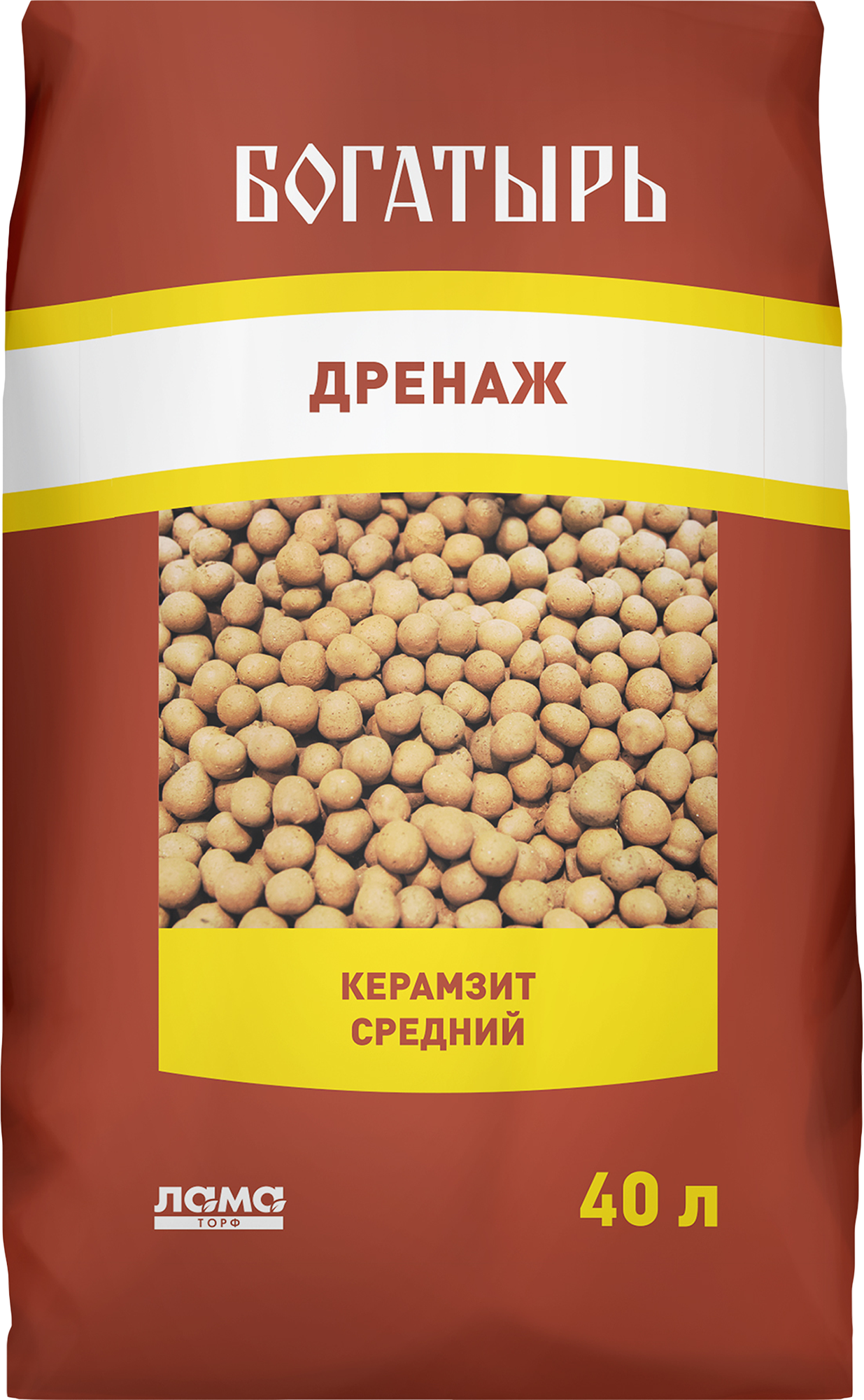 84378958 Керамзит Богатырь средний дренаж 40 л STLM-0048880 ЛАМА ТОРФ