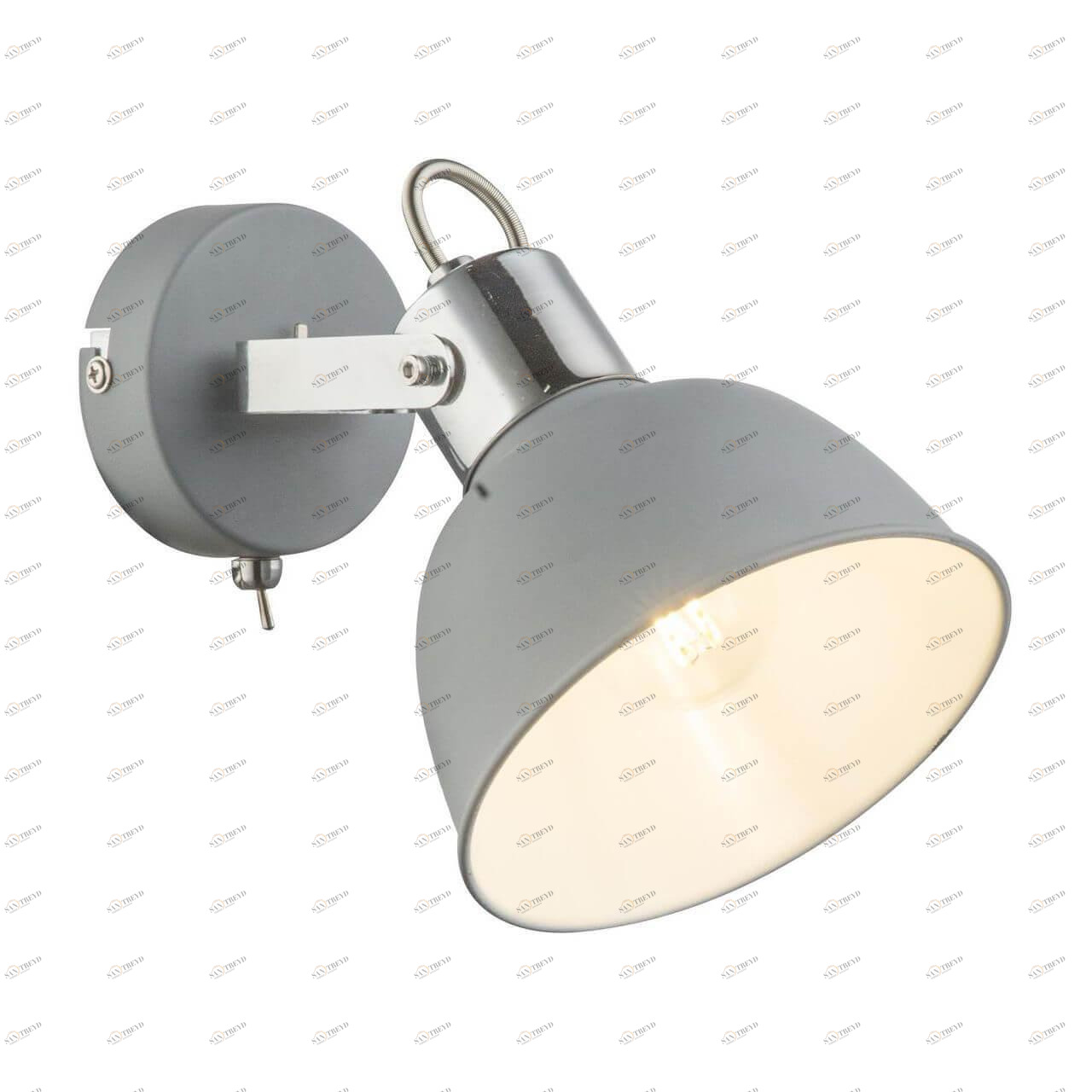 Спот настенный с металлическим плафоном серый Gerda 54640-1 GLOBO GERDA 00-3925605 Серый Ceramica Globo 