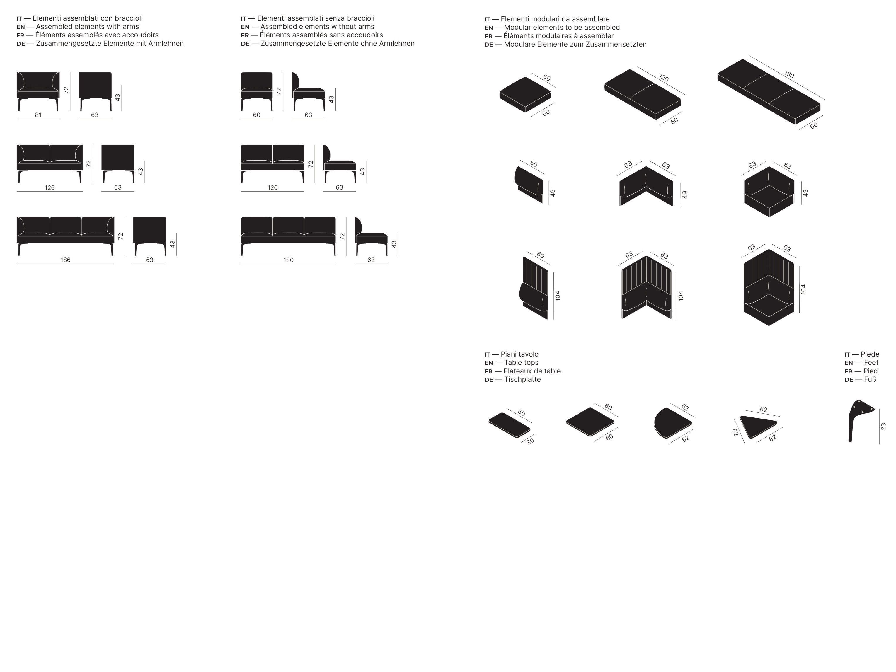 Угловой диван из ткани Kastel Key Join ARCH-00110524 - Вид №3